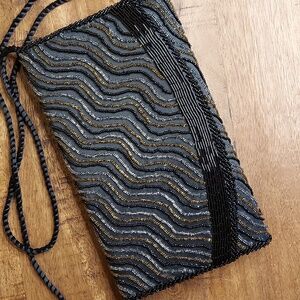 Magid Beaded Evening Bag - exceptional condition - vintage - black